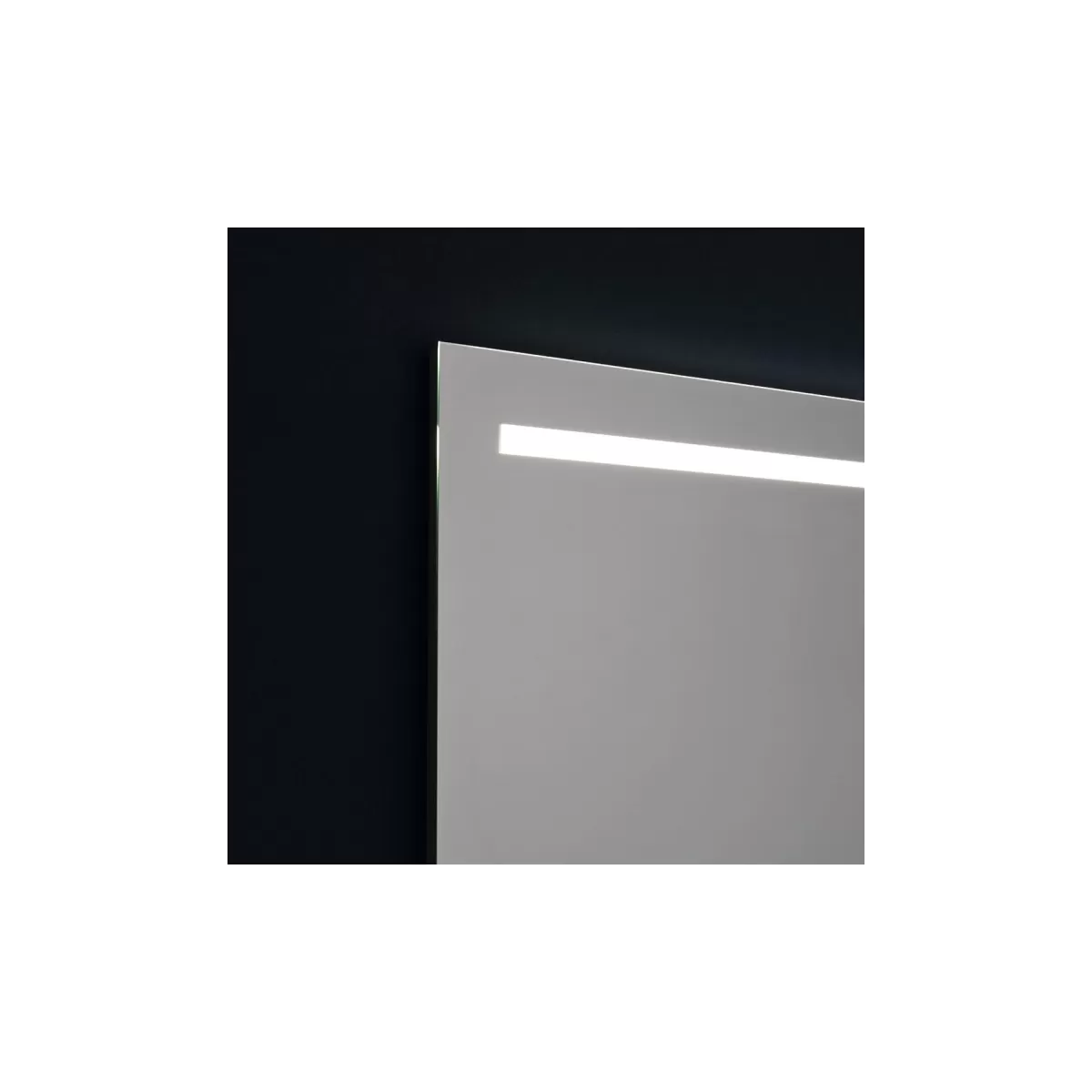 Wandspiegel mit oberer LED-Hintergrundbeleuchtung 90x60cm