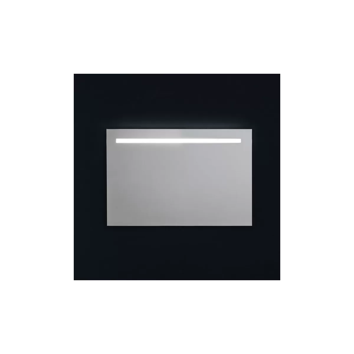 Wandspiegel mit oberer LED-Hintergrundbeleuchtung 90x60cm