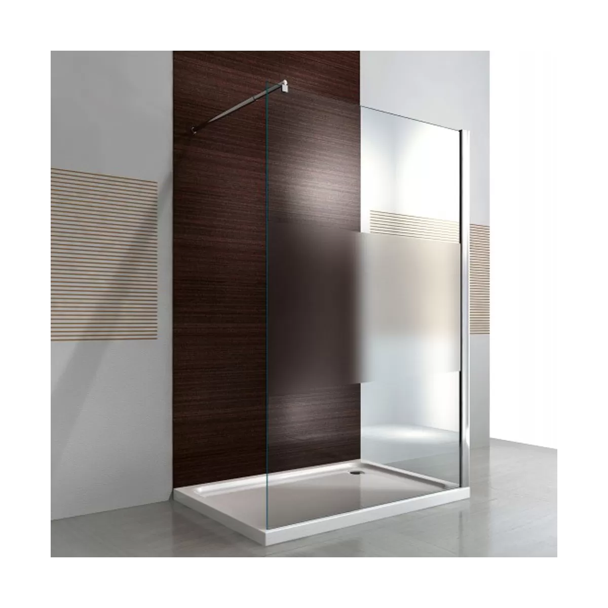 Paroi de Douche Anti-calcaire à l'italienne avec Verre 8mm - 85 - 100 - 110 - 120 - 140cm