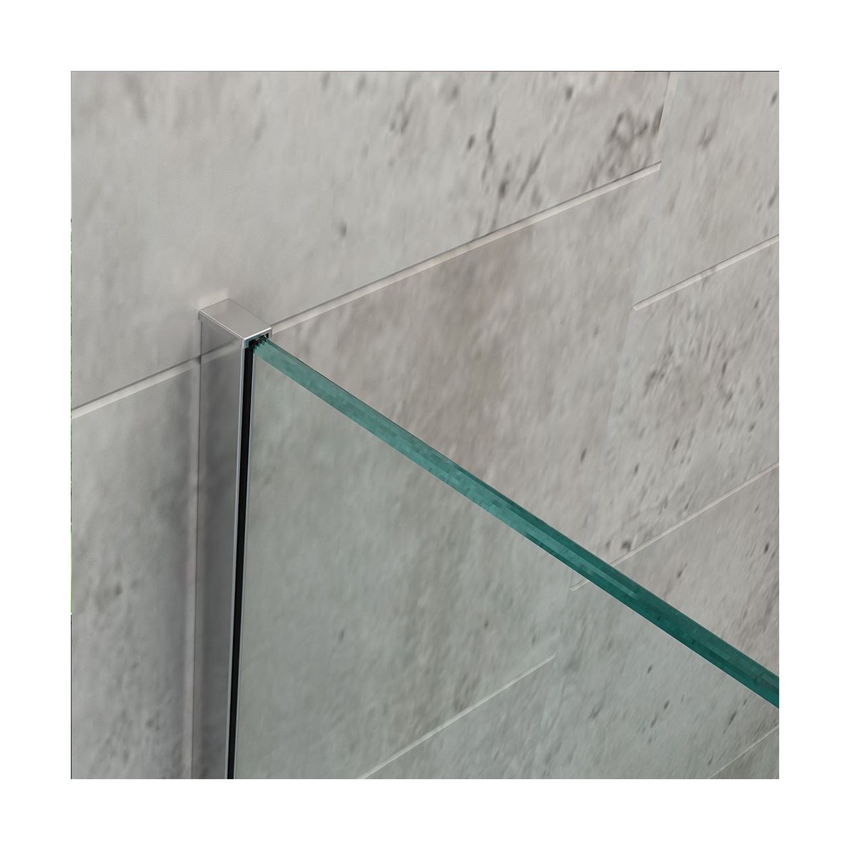 Begehbare Duschwand aus Antikalkstein mit 8 mm Glas – 85 – 100 – 110 – 120 – 140 cm