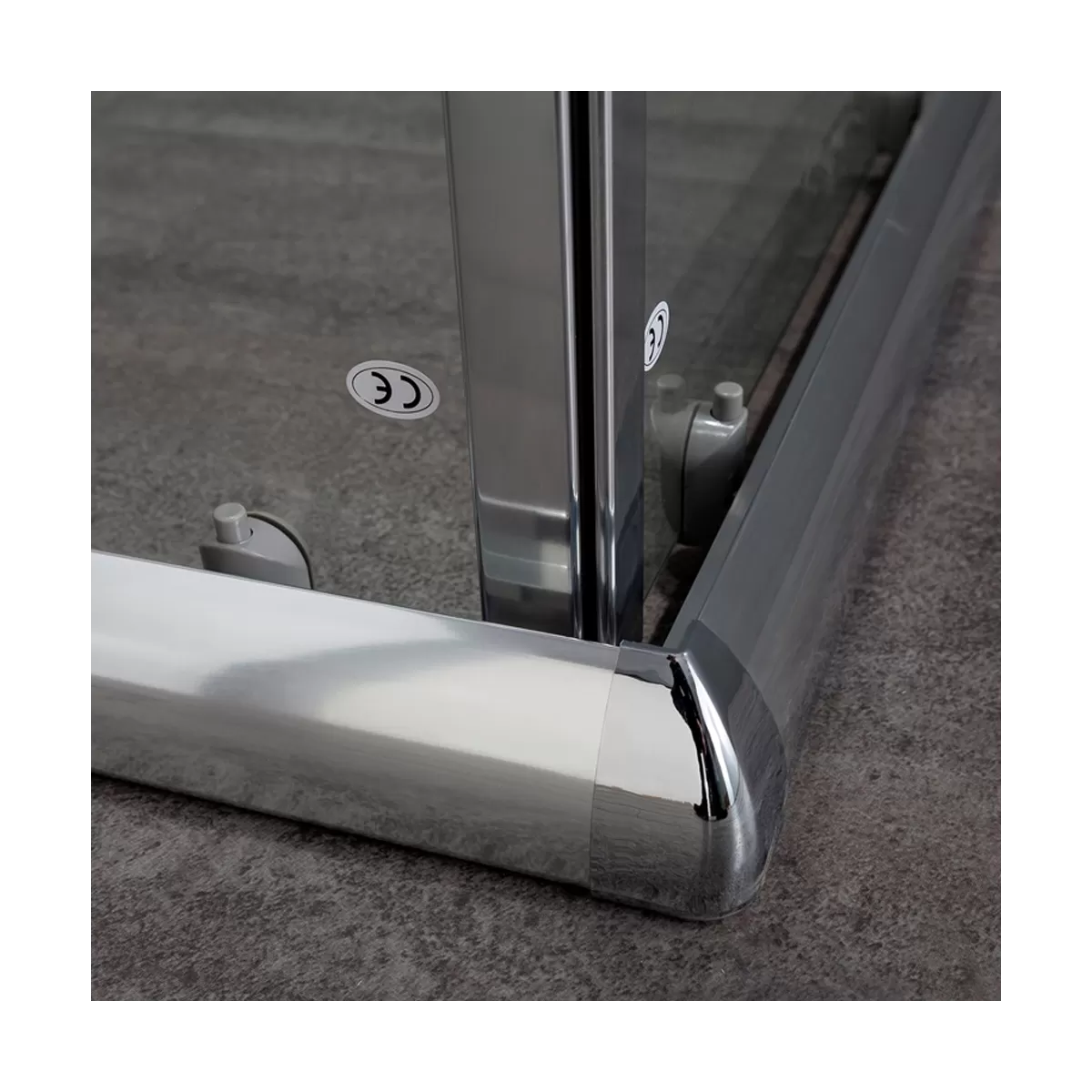 Cabine de douche EVO ouverture coulissante Cristal Trempé 6mm Profilés en aluminium chromé transparent ou satiné