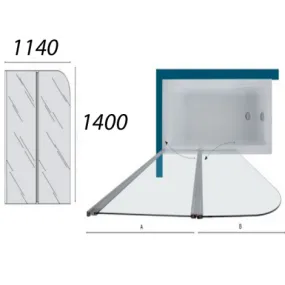 Parete Doccia Per Sopravasca Ripiegabile da 5mm