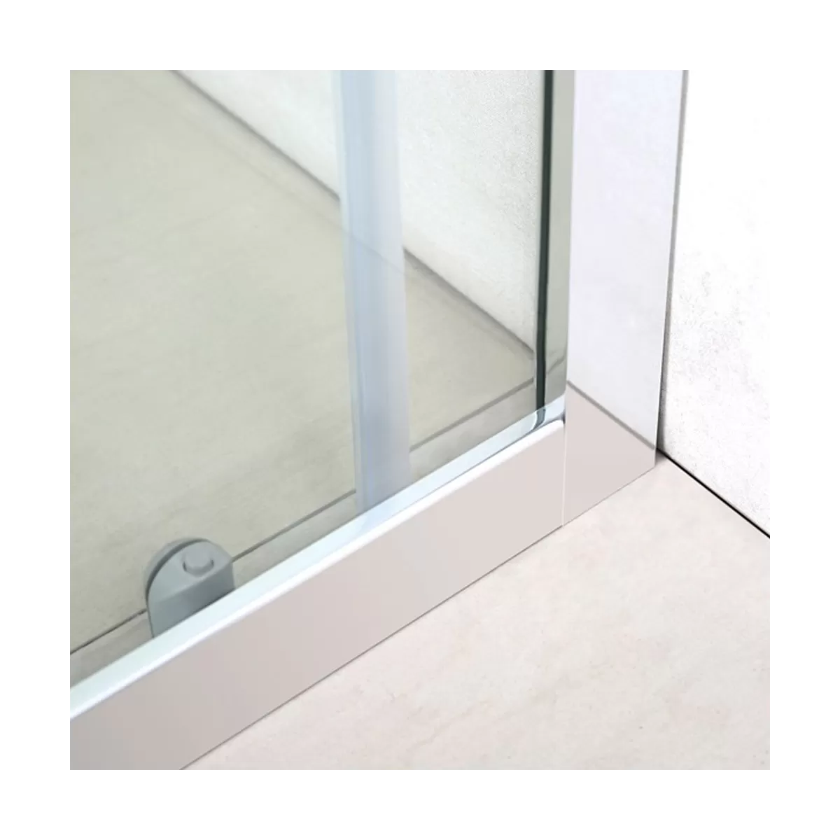 Cabine de douche semi-circulaire HORN 6mm transparente et réversible