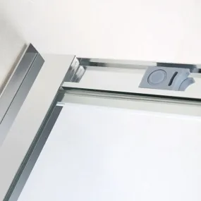 Quadratische Duschabtrennung aus Horn mit 6 mm transparenten Kristallen