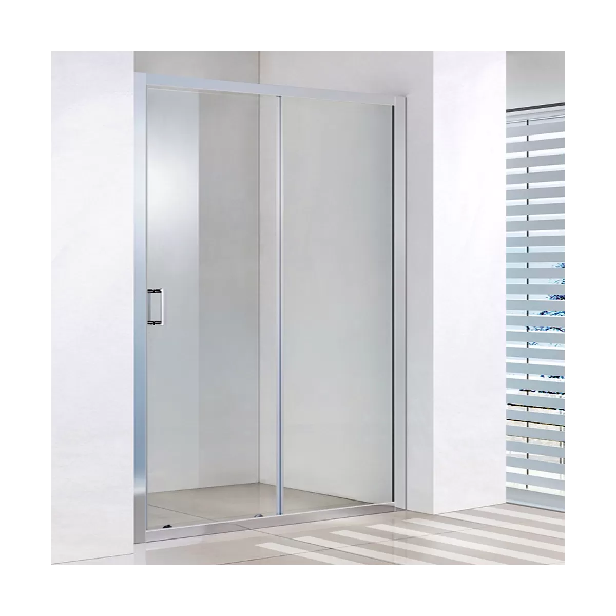 Transparente oder bedruckte Duschschiebetür 6mm H185