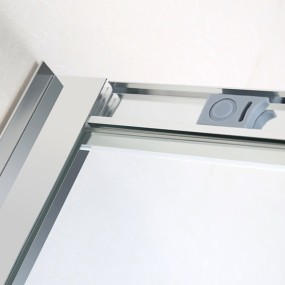 Porte de douche coulissante transparente ou imprimée 6mm H185