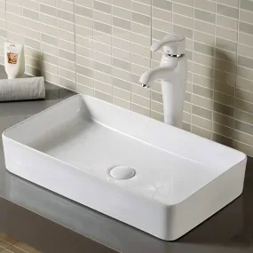 Lavabo PARIGI da appoggio in Ceramica Bianca