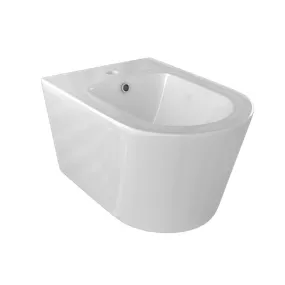 WC e Bidet OCEAN Sospesi in ceramica di colore bianco