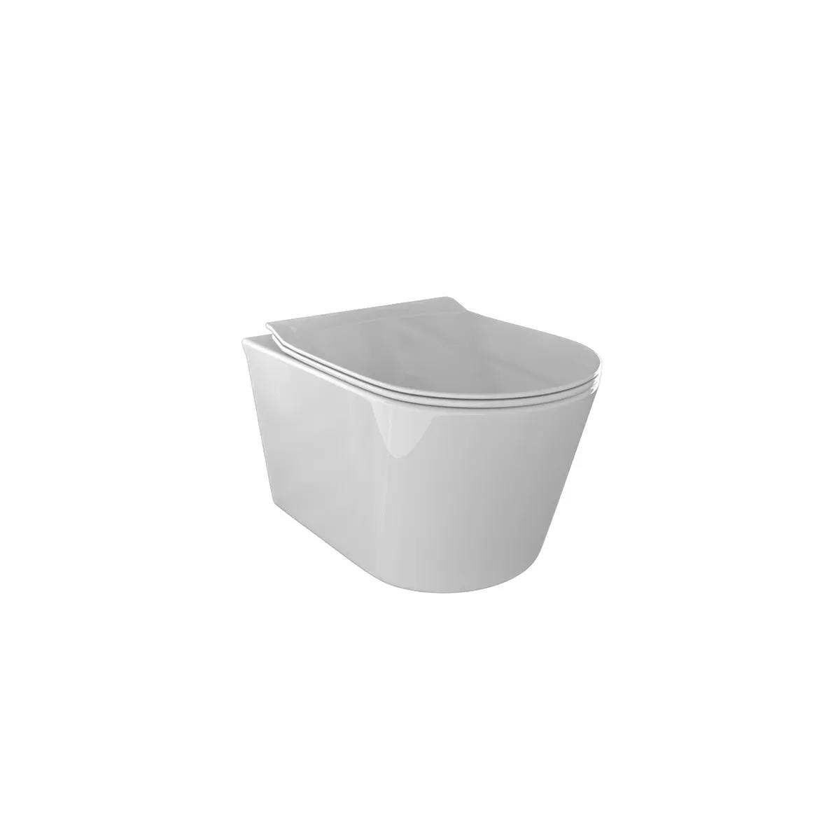 WC e Bidet OCEAN Sospesi in ceramica di colore bianco