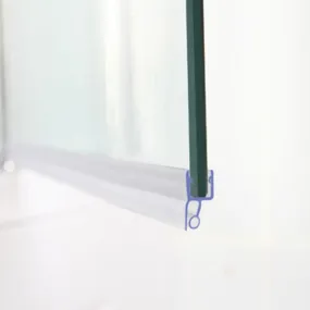 Pare-baignoire avec porte battante interne et externe verre transparent 6mm