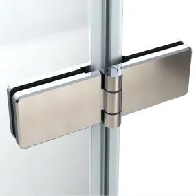 Pare-baignoire avec porte battante interne et externe verre transparent 6mm
