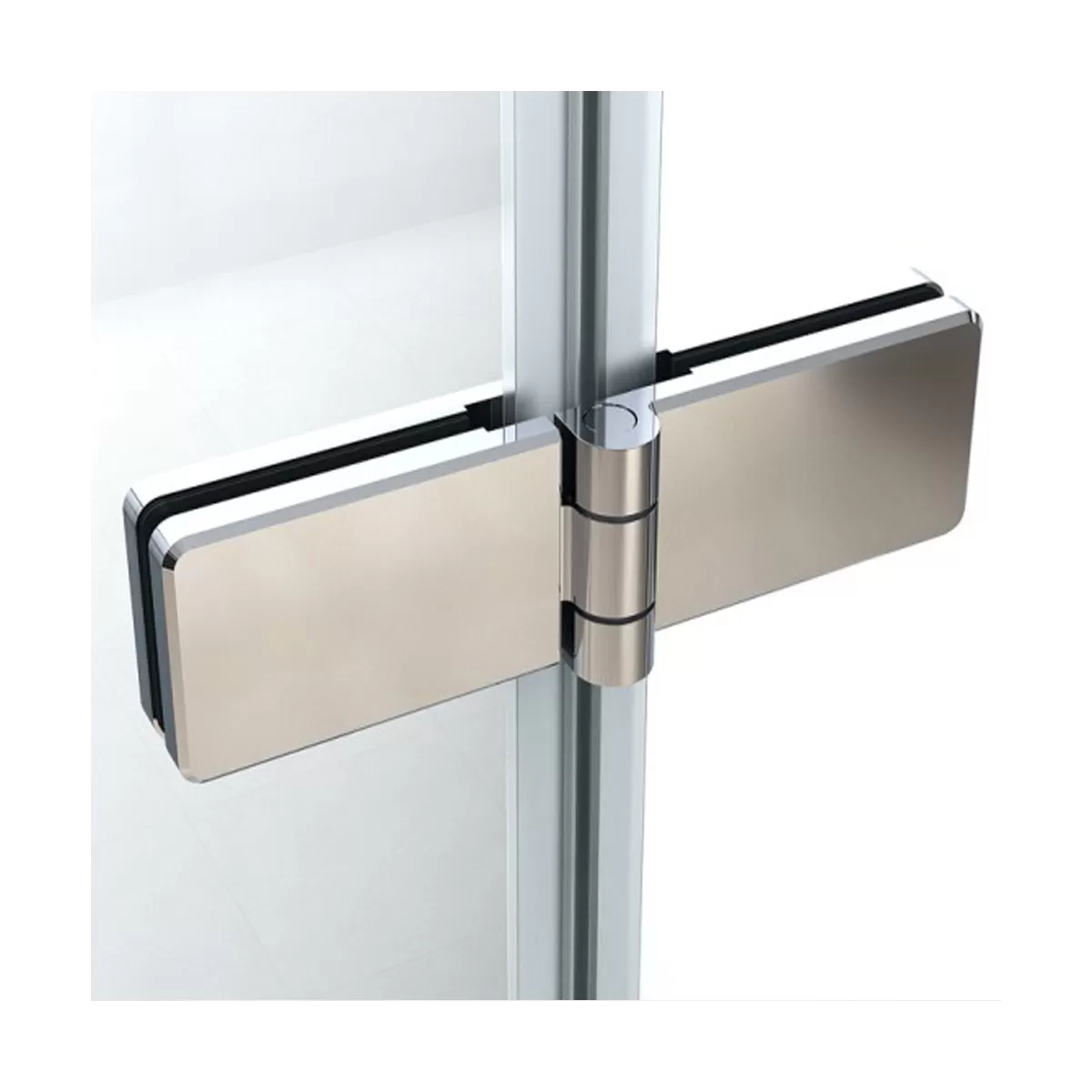 Pare-baignoire avec porte battante interne et externe verre transparent 6mm