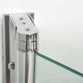 Pare-baignoire avec porte battante interne et externe verre transparent 6mm