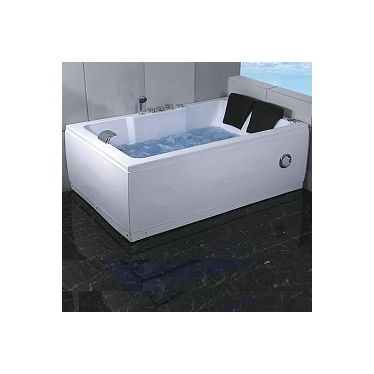 Rechteckige Hydromassage-Badewanne - Iris