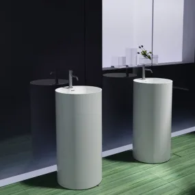 Lavabo Free Standing STONE in Resina Bianca