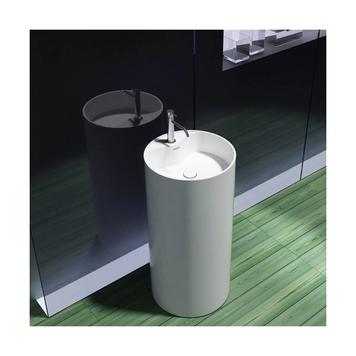 Lavabo Free Standing STONE in Resina Bianca