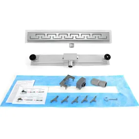 Canalina di Sarico Doccia GREEK in acciaio INOX - 50- 60 - 70 - 80 - 90 - 100