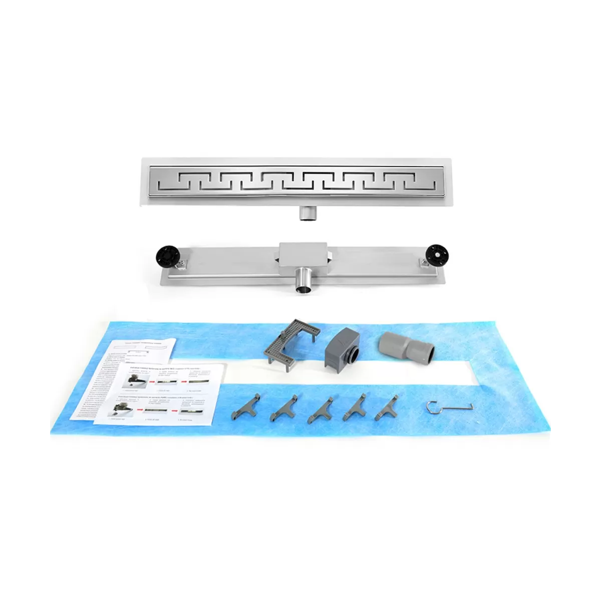 Canalina di Sarico Doccia GREEK in acciaio INOX - 50- 60 - 70 - 80 - 90 - 100