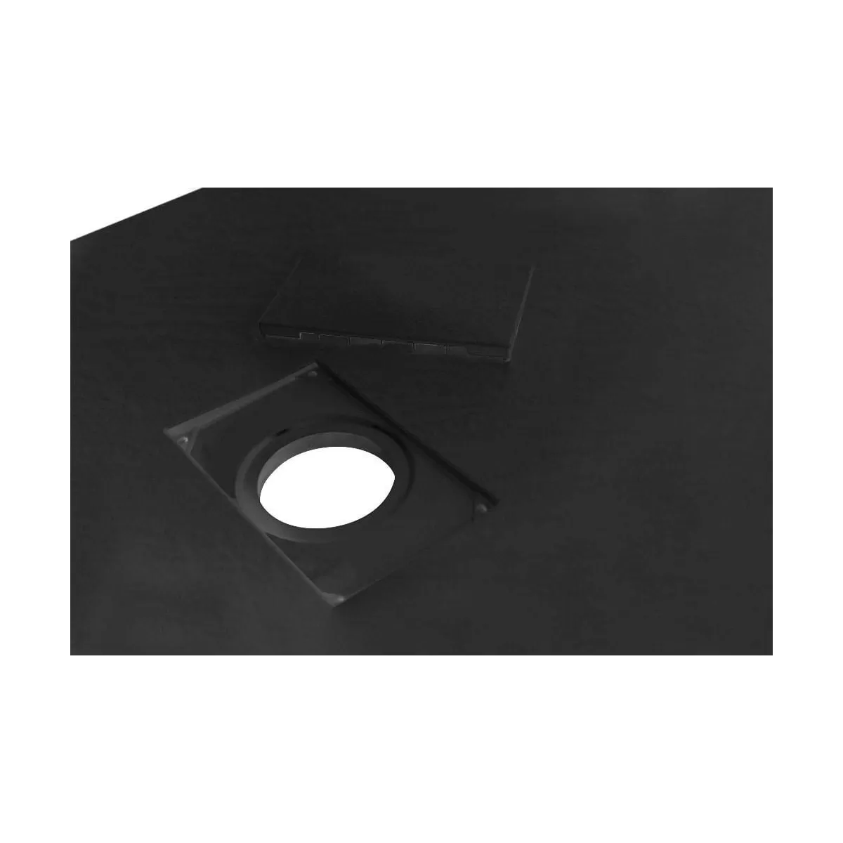 Piatto Doccia Ultraslim GLASSTONE in SMC effetto Pietra Ardesia - Colore Antracite