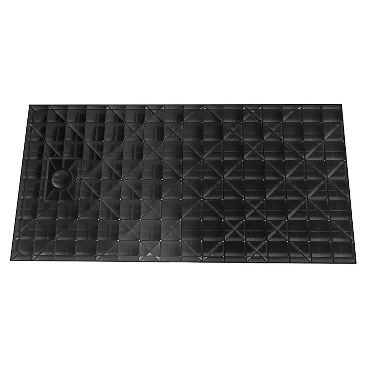 GLASSTONE Ultraslim Duschwanne aus SMC mit Schieferstein-Effekt - Farbe Anthrazit