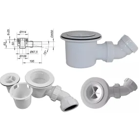 GLASSTONE Receveur de Douche Ultraslim en SMC Effet Pierre Ardoise - Couleur Gris Clair