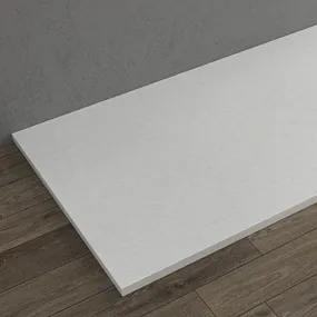 GLASSTONE Ultraflache Duschwanne in SMC-Steineffektfarbe Weiß