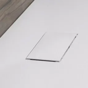 GLASSTONE Ultraflache Duschwanne in SMC-Steineffektfarbe Weiß
