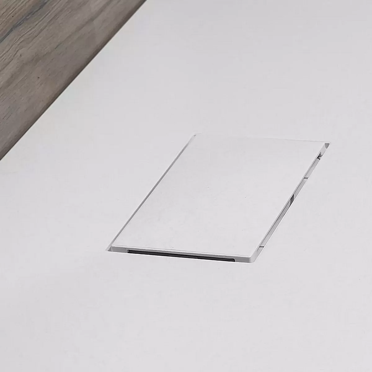 GLASSTONE Ultraflache Duschwanne in SMC-Steineffektfarbe Weiß