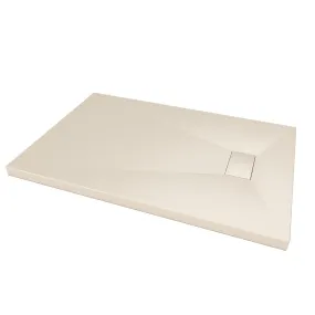 GLASSTONE Receveur de Douche Ultraslim en SMC Effet Pierre Ardoise - Couleur Beige