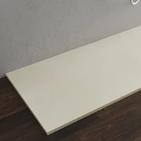 GLASSTONE Receveur de Douche Ultraslim en SMC Effet Pierre Ardoise - Couleur Beige