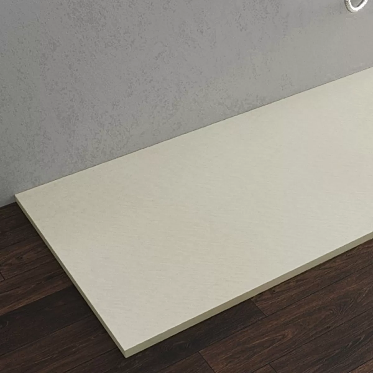 GLASSTONE Receveur de Douche Ultraslim en SMC Effet Pierre Ardoise - Couleur Beige