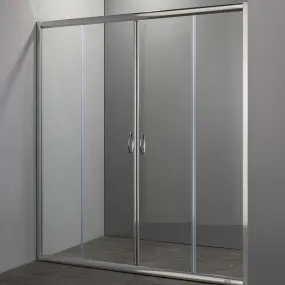 MARTE Duschschiebetür mit 6 mm Siebdruckglas