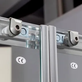 MARTE Duschschiebetür mit 6 mm Siebdruckglas