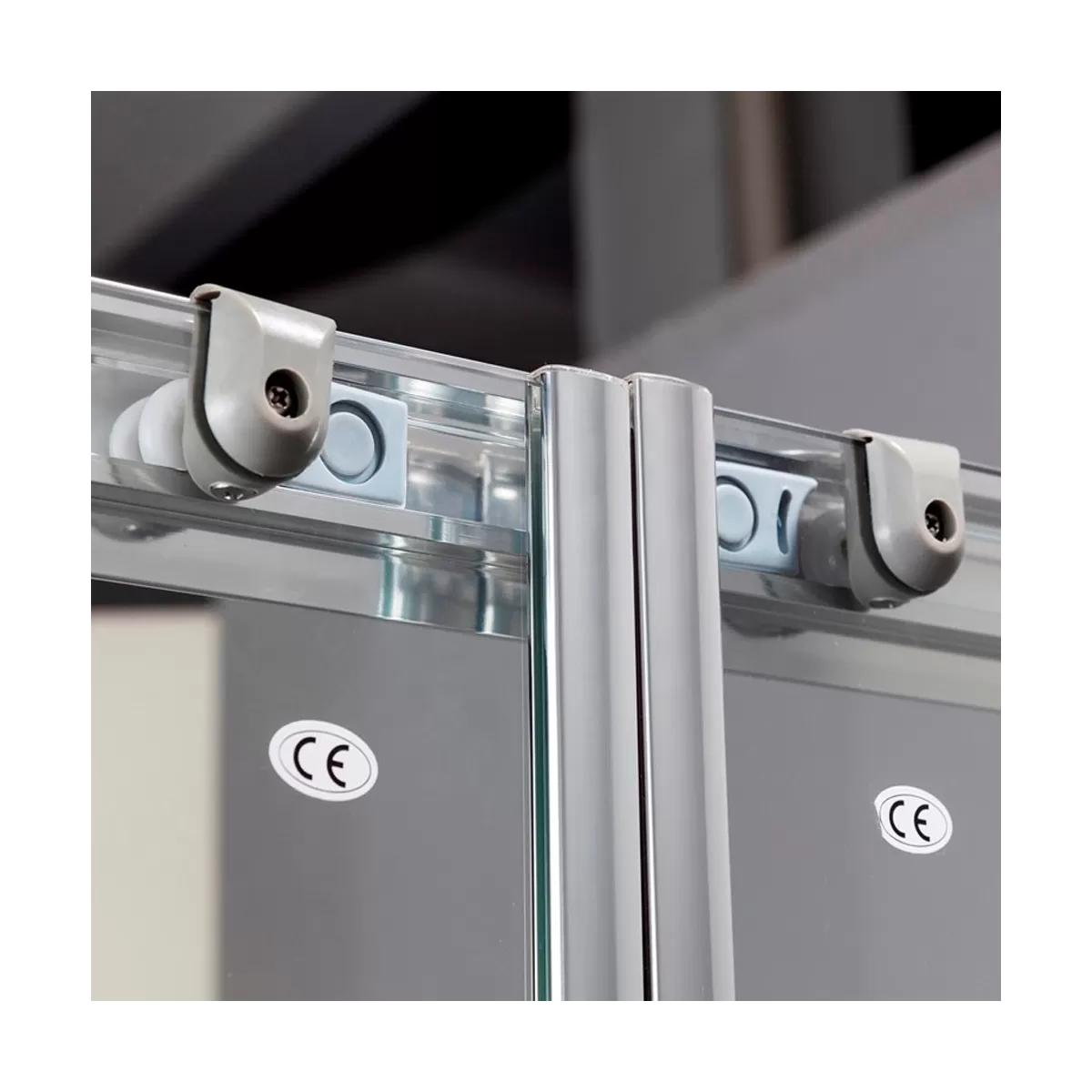 MARTE Duschschiebetür mit 6 mm Siebdruckglas