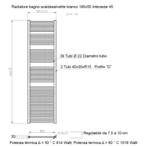 Scaldasalviette Bianco...