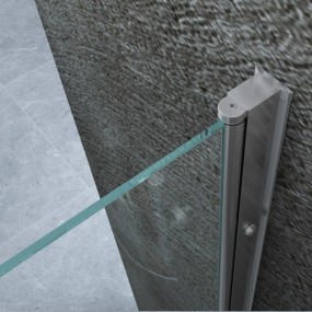 Scharnierte Duschtür Gesamtöffnung innen und außen 8 mm transparent Höhe 195 Magic