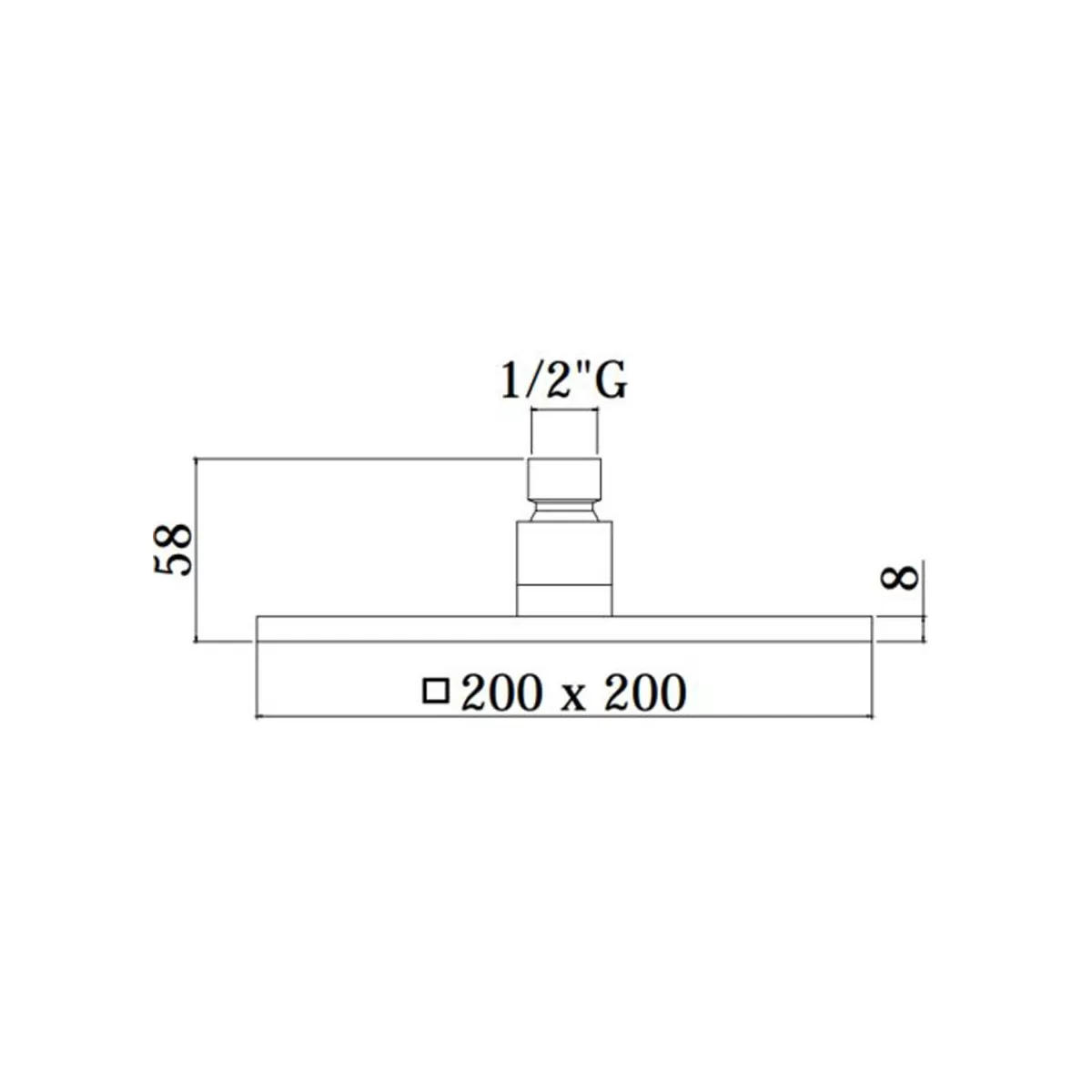 SYNCRO Quadratischer Duschkopf von Paffoni 20x20cm