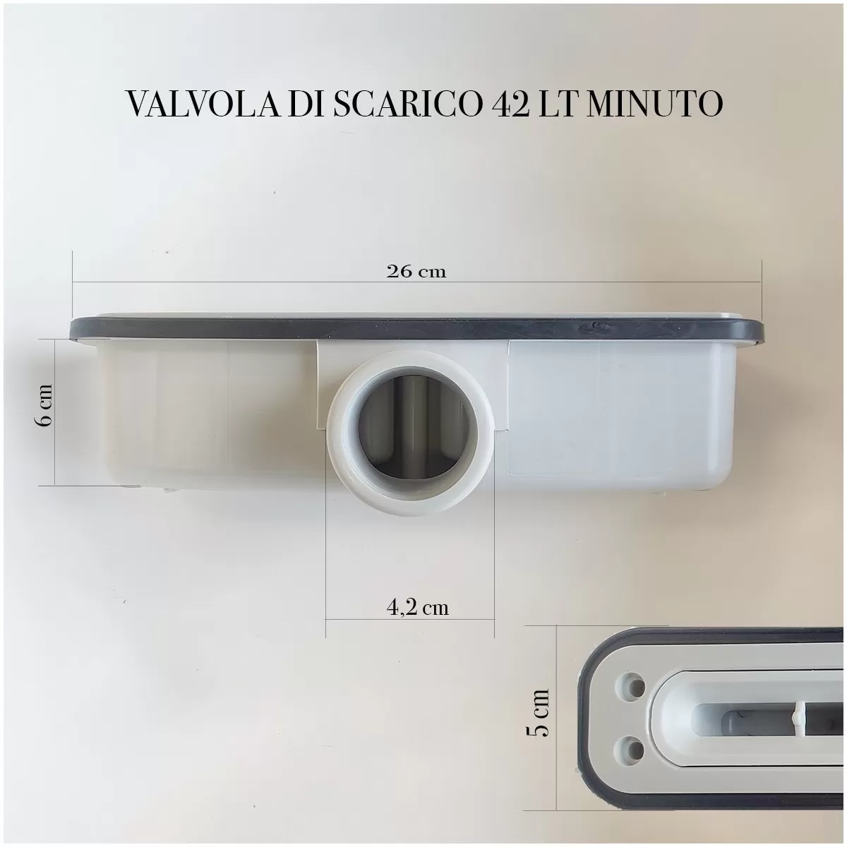 Duschwanne aus Mineralmarmor VENEDIG mit Steineffekt Farbe Creme