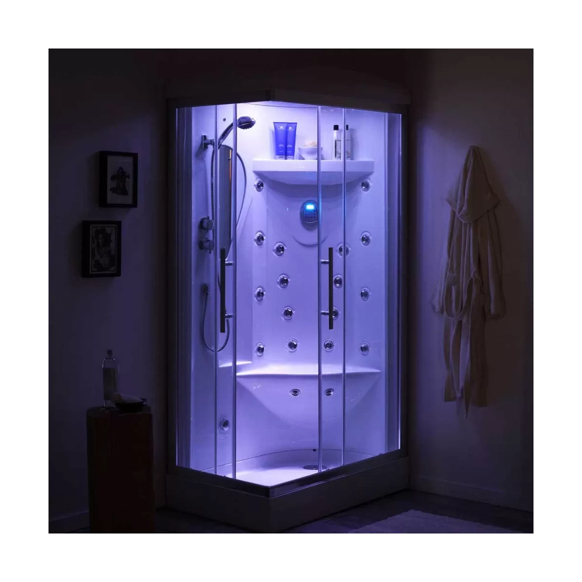 Cabine de douche multifonction avec 18 jets d'hydromassage Galassia