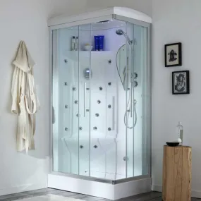 Cabine de douche multifonction avec 18 jets d'hydromassage Galassia - Gauche