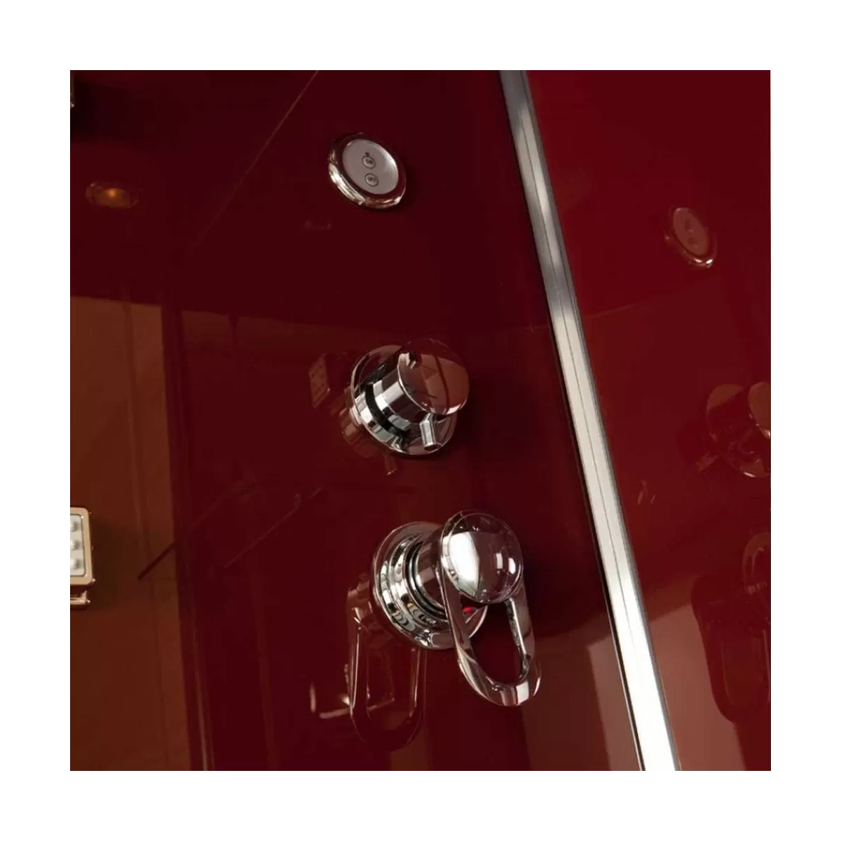 Douche d'hydromassage semi-circulaire Smeralda 80x80