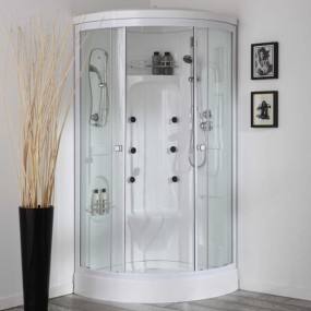 Cabine de douche multifonction avec hydromassage 90x90 Magnolia