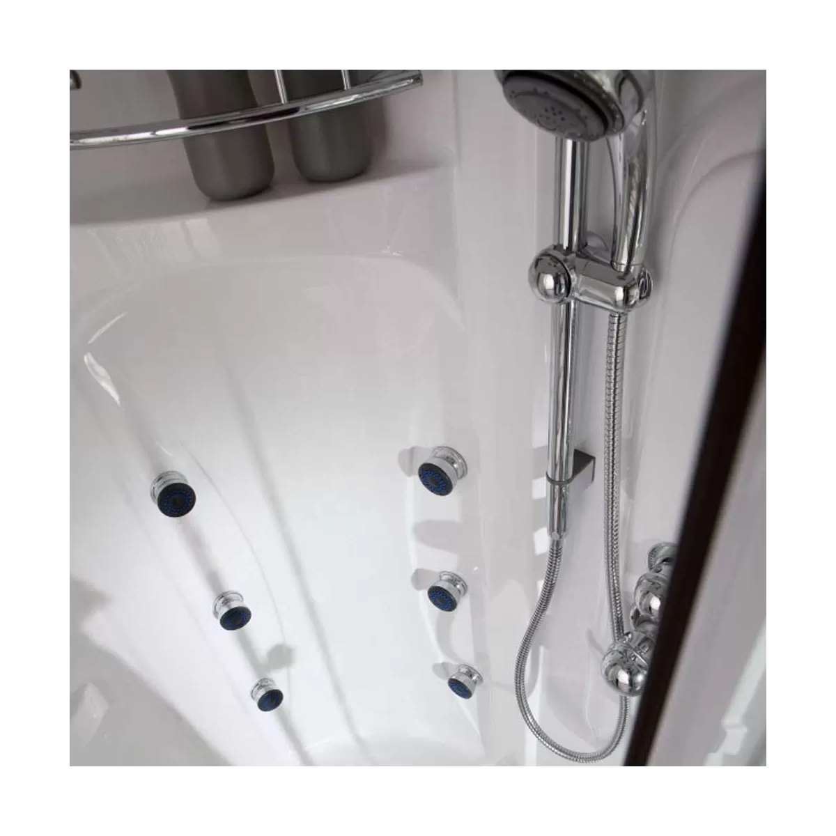 Duschkabine mit Hydromassage und Türkischem Bad Bali - 90x90