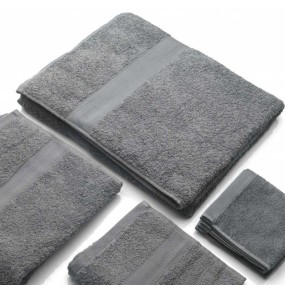 Ensemble de serviettes de bain en coton gris