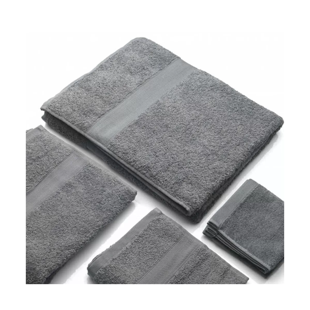 Ensemble de serviettes de bain en coton gris