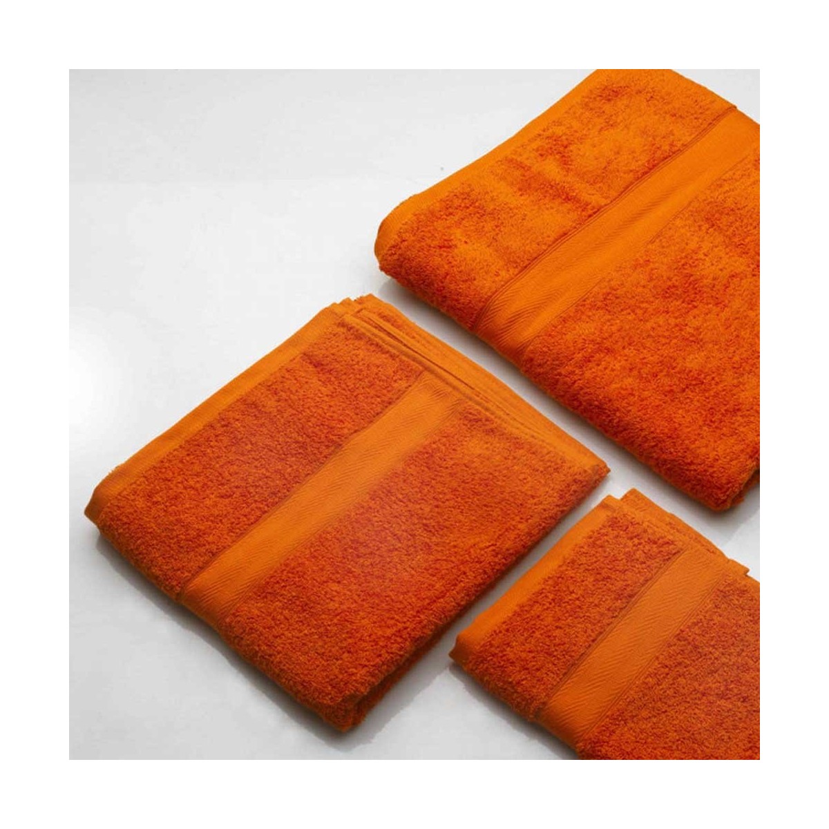 Set di Asciugamani per il bagno colore arancio