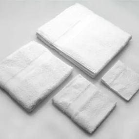 Weißes Badetuch-Set aus Baumwolle