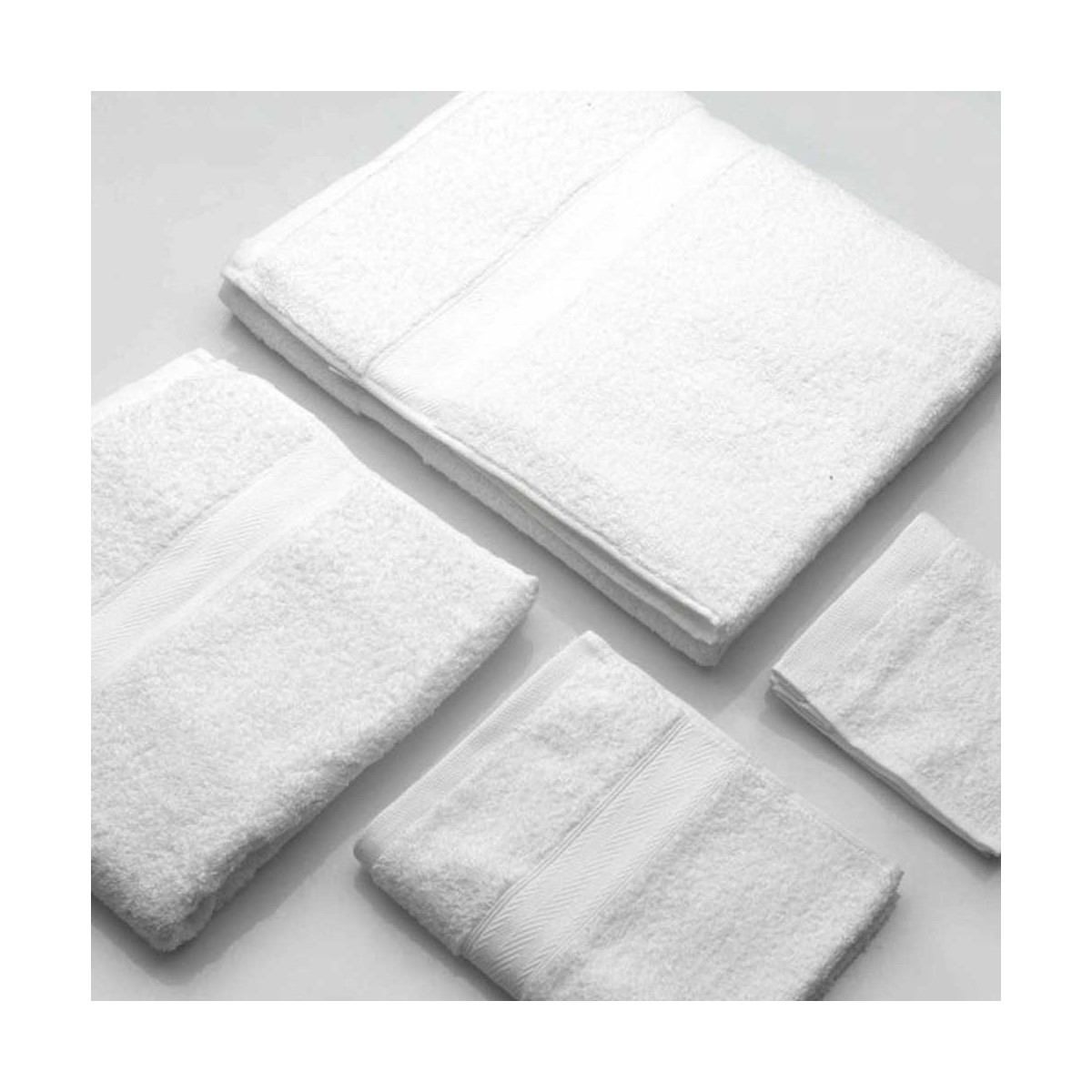 Set di Asciugamani per il bagno in cotone colore bianco
