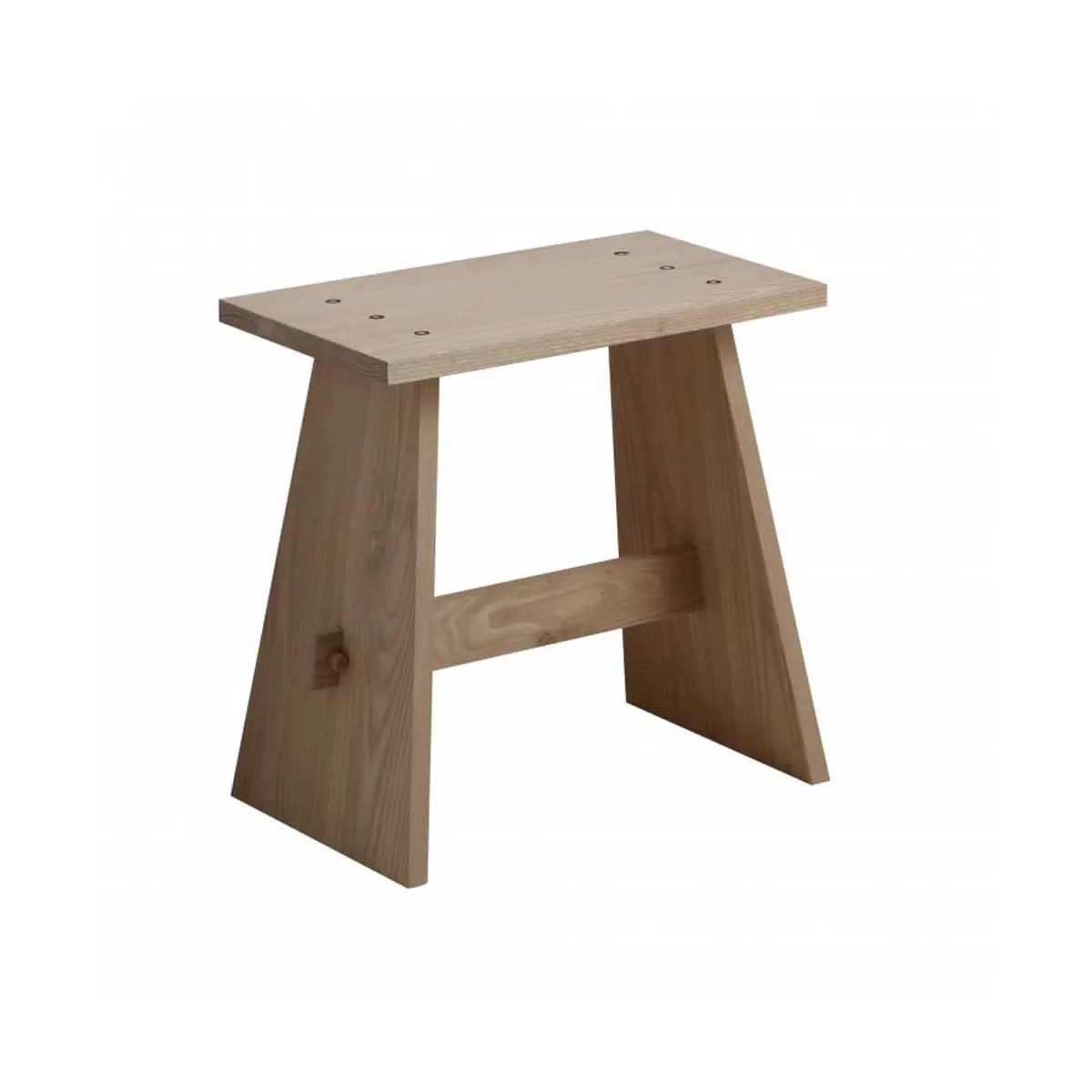 Sgabello in legno massiccio di castagno