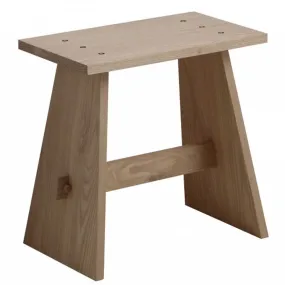 Sgabello in legno massiccio di castagno